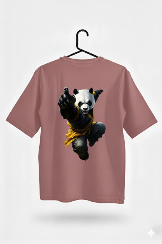 Oversized Panda dusty rose T-Shirt
