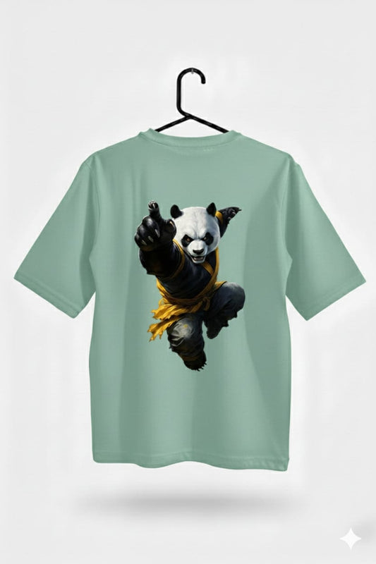 Oversized Panda mint green T-Shirt