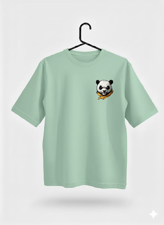 Oversized Panda mint green T-Shirt