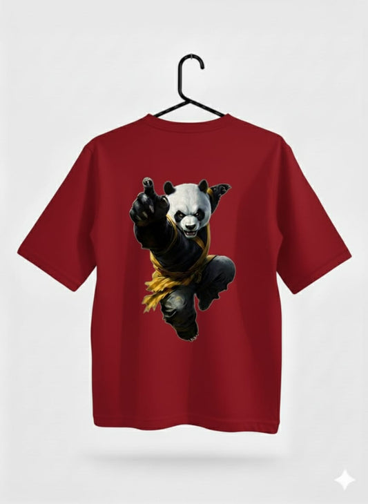 Oversized Panda red  T-Shirt