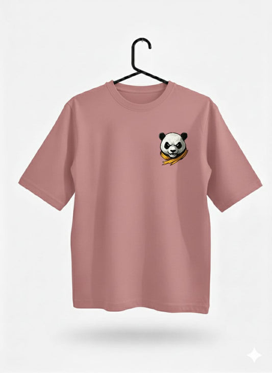 Oversized Panda dusty rose T-Shirt