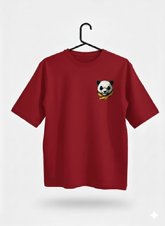 Oversized Panda red  T-Shirt